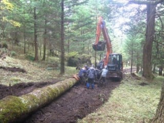 御小屋山内より搬出