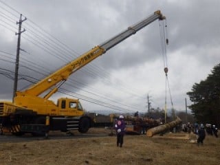 仮置場（八ヶ岳中央農業実践大学校内）から綱置場