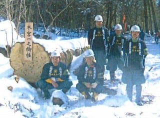 立科町町有林採場所から綱置場