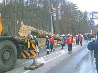 立科町町有林採場所から綱置場